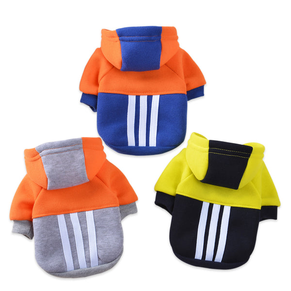 Pet Clothes Dog Clothes Fashion Fleece Hooded Contrast Sweater