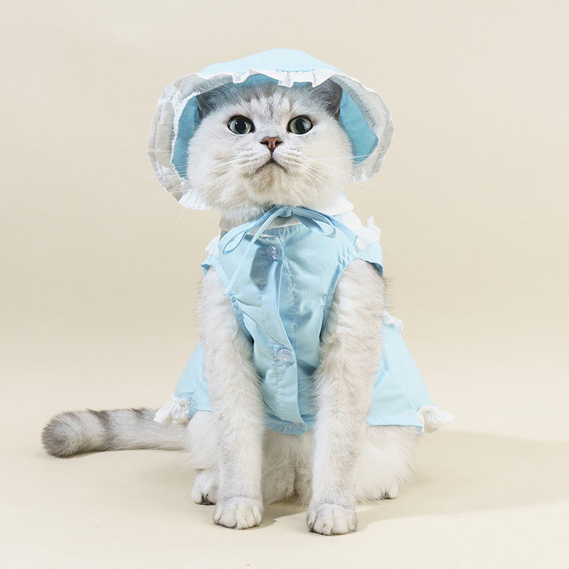 Pet Suit Pet Cat Hat Dog Spring And Summer Clothing Supplies Skirt